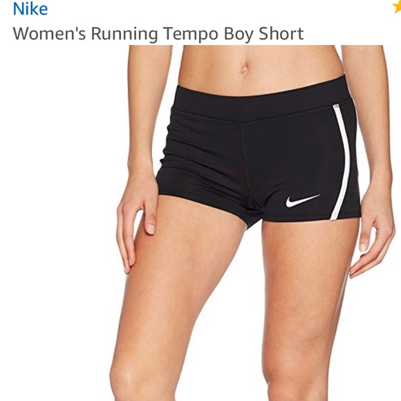 NWT Nike Tempo Boy Shorts Black Run Running Runner - Picture 2 of 6